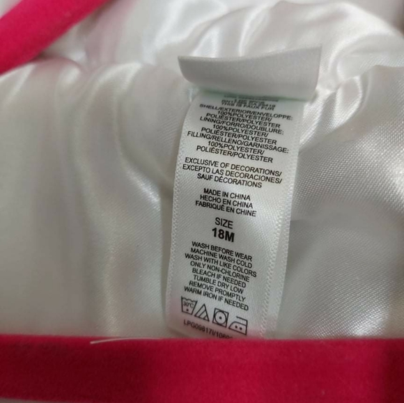 Little me 18m white and black polka dot faux fur jacket - Picture 5 of 5